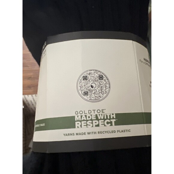 Goldtoe Signature Gold Men's 6-Pack Black Repreve Crew Socks Size 6-12.5 - NWT - Picture 4 of 6